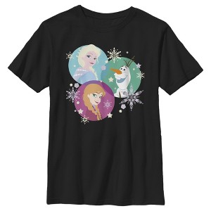 Boy's Frozen Character Snowflakes T-Shirt - 1 of 4