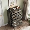 Farmhouse Tall Dresser for Bedroom with 7 Drawers, 50" Tall Large Wood Chest of Drawers with Jewelry Storage for Bedroom, Living Room, Hallway - 4 of 4