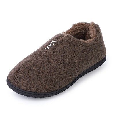 Mens Cozy Slippers Suede Fuzzy Plush Fleece Lined Slippes with Memory Foam On Indoor Outdoor House Shoes