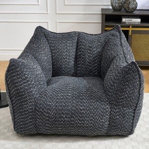 Hrinhom 47.2"W Chenille Bean Bag Chair,Lazy Sofa,No Assembly Required - 1 of 4