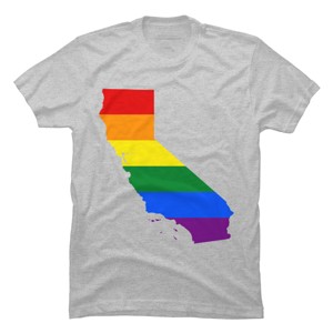 Adult Design By Humans California State Pride Flag By Galvanized T-Shirt - 1 of 2