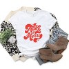 Make It Merry Cursive Distressed - Women's Short Sleeve Graphic T-Shirt - 2 of 4