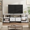 Jojoka Modern-Industrial TV Stand with 2 Fabric Drawers, Entertainment Center for TVs - 4 of 4