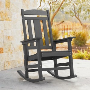 Arceso Outdoor Rocking Chair,  20 Inch  Weather Resistant  Rocker Chairs, 350lb Heavy Duty, Oversized Porch for Adult - 1 of 4