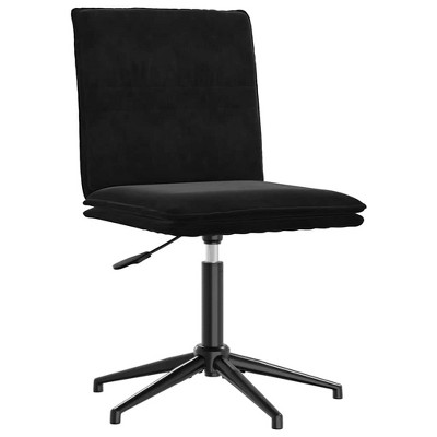 vidaXL Dining Chair Black Velvet (100% polyester), Plywood, Metal Medium