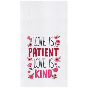 C&F Home Love Is Patient & Kind Embroidered Cotton Flour Sack Kitchen Towel - 1 of 4