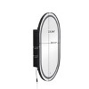 Bathroom Cabinets For Wall, Bathroom Cabinets With Mirror, Wall Cabinets With Led-Lit Makeup Mirror With 3 Adjustable Light Colors-Cuddlewood - 4 of 4