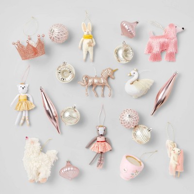 20pc Frosted Blush Christmas Ornament Kit - Wondershop™