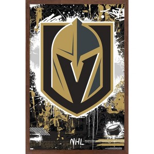 Trends International NHL Vegas Golden Knights - Maximalist Logo 23 Framed Wall Poster Prints - 1 of 4