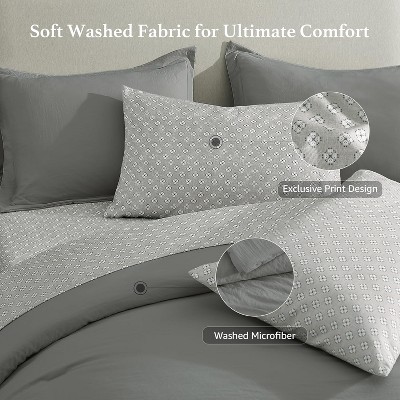 Der Rose BALHAM TRADE-Queen Comforter Set 7 Pieces Prewashed Bed in a Bag with Sheets Pillowcases Shams Ltalian Plum-7Piece-Queen 90”X90'' — фото 7