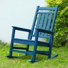 FURNIinspire Patio Accent Chairs Outdoor Rocking Chair, Oversized Rocking Chair, All Weather Resistant Porch Rocker, Blue, 35.04"*25.9"*41.34" - 2 of 4
