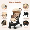 Infans Lightweight Baby Stroller Aluminium Frame w/ Net for Travel Beige - 4 of 4