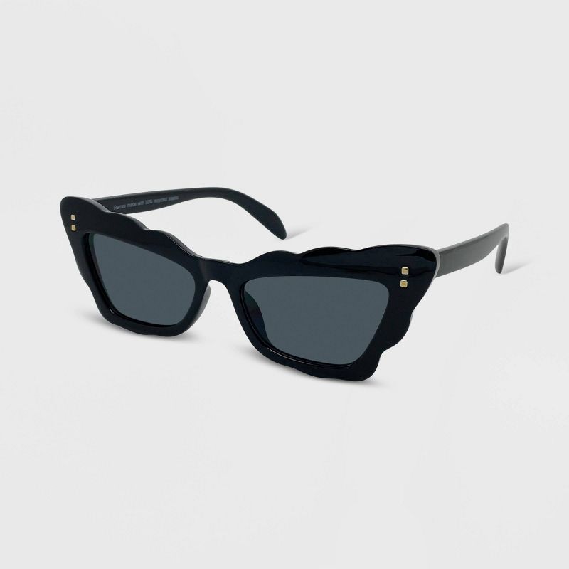 Wavy Cateye Sunglasses - Wild Fable&#8482; Black, 2 of 6