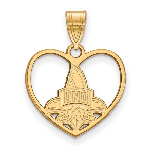 Black Bow Jewelry 14k Yellow Gold Plated Sterling Silver New Orleans Privateers NCAA Pendant - 1 of 3