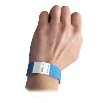 Blue Waterproof Tyvek Security Wristbands, 200 Pack