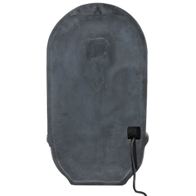 Messina 26" French Limestone Polystone Outdoor Wall Fountain