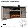 SinCiDo 80 Inch TV Ready Farmhouse Fireplace Stand, 32″ High Entertainment Center with Drawer, Sliding Barn Door & 70″ Media Storage - 2 of 4