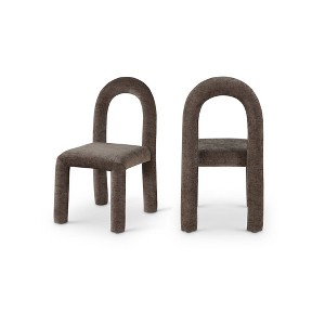 Meridian Furniture,Amari Chenille Fabric Dining Chair, Set of 2 - 1 of 4