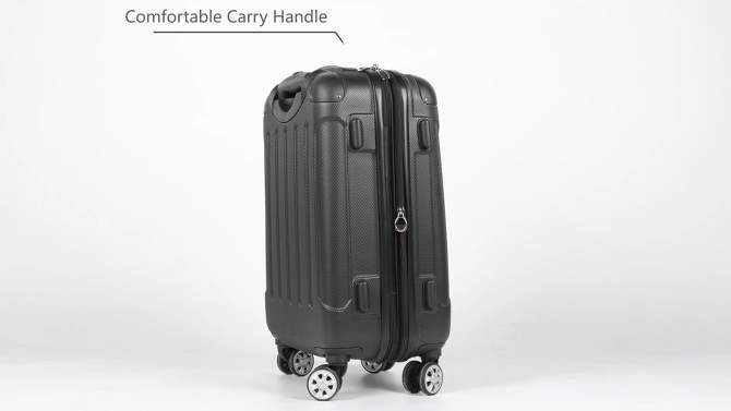 Rockland Sonic Expandable Hardside Carry On Spinner Suitcase, 6 of 9, play video