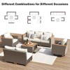 YOOCOZZ 7-Piece Wicker Conversation Set with Thick Cushion and Acacia Storage Table - 3 of 4