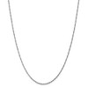 Black Bow Jewelry 1.3mm 14k White Gold Diamond Cut Singapore Chain Necklace - 3 of 4