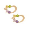 Junior Jewels 14K Yellow Gold Children's Cubic Zirconia Heart Earrings - 3 of 3