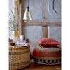 Storied Home Handwoven Cotton Kilim Pouf: Durable Texture, Polystyrene Bead Filling, No Assembly Required - 3 of 4