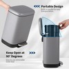Stainless Steel Trash Can with Lid – Soft Close Step-On Pedal, Fingerprint-Resistant, Ideal for Kitchen or Bathroom - 4 of 4