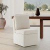 WestinTrends Soho Modern Upholstered Chenille Armless Dining Chairs With Casters - 2 of 4