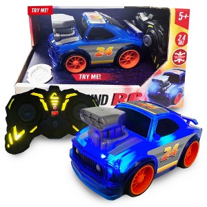 Hyper Drive Light & Sound RC Car | Blue Remote Control Racing with LEDs Kids 5+ - 1 of 4