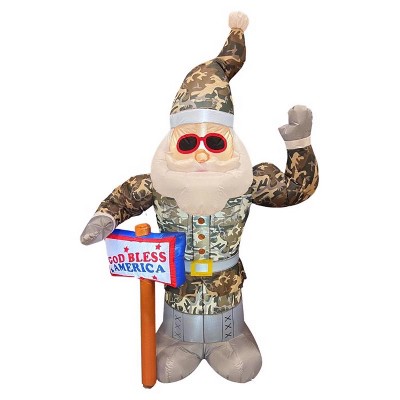 Celebrations Army Santa 7 ft. Inflatable