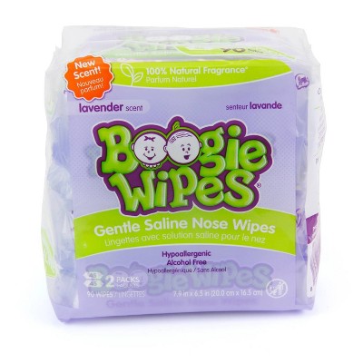 Boogie Wipes Lavender Saline Nose Wipes - 90ct