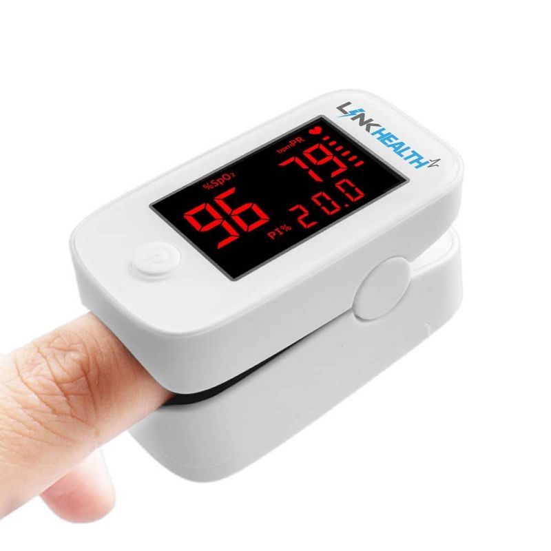 Link Health Series Fingertip Pulse Oximeter With SPO2 Monitor Blood Oxygen Saturation Sensor LED Screen, 1 of 7