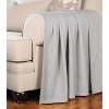 HomeRoots 50" X 60" Silver Cotton Woven Chevron Throw Blanket - 2 of 4
