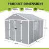 Resin Outdoor Storage Shed with Floor , Lockable Doors & Windows, All-Weather Tool House for Garden, Backyard, Lawn Mower Storage - 2 of 4