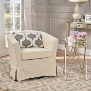 Swivel Modern Upholstered Accent Chair, 360° Rotating Lounge Chair with Removable Cover for Living Room or Reading Nook - The Pop Home - 1 of 4