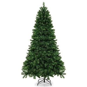 Resenkos 6-Foot Hinged Artificial Christmas Tree with Warm White LED Lights - - 1 of 4