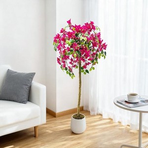Artificial Tree for Indoor & Outdoor Decor Faux Planter Potted Fake Tree Flower, Thanksgiving for Home, Office - 1 of 4