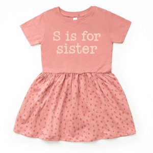 The Juniper Shop S Is For Sister Toddler Dress - 2T - Mauve Spot - 1 of 4