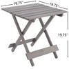 VisioGear Folding Tables, Patio Folding Square Table for Backyard, Portable Design Space-Saving, Grey, 19.75"*19.75"*19.75" - 3 of 4
