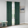 Poly Velvet Soft Solid Curtain Panel Pair, Light Sheen and Plush Textured Light Filtering Curtain for Various Decor Styles - image 2 of 4