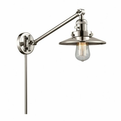 Railroad - 1 Light Swing Arm Wall Sconce In Traditional Style-25 Inches Tall and 8 Inches Wide