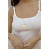 Zodiac Double Medallion 18k Gold Plated Necklace - Ettika - 2 of 2