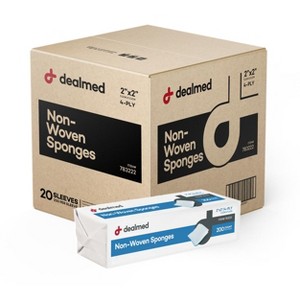 Gauze Pads, Non Sterile, Non Woven, 2" X 2", 4 Ply - 1 of 4