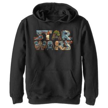 Boy's Star Wars: A New Hope Characters Logo Pull Over Hoodie