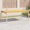 vidaXL Garden Table Black and Brown - 2 of 4