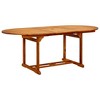 vidaXL Outdoor Dining Table Extendable Garden Patio Table Solid Acacia Wood - 78.7" x 39.4" x 29.5" Oval - 2 of 4