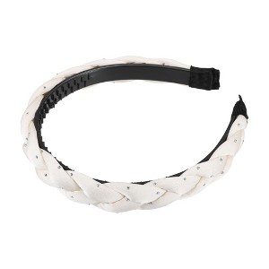 Unique Bargains Women's Thick Braided Knotted Non-slip Fashion Elastic Solid Color Headband 1 Pc - 1 of 4