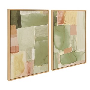 Kate and Laurel Sylvie United Colors III and IV Framed Canvas Art Set by Amy Lighthall - 1 of 4