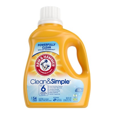 Arm & Hammer Clean & Simple, 54 Loads Liquid Laundry Detergent - 94.5 fl oz